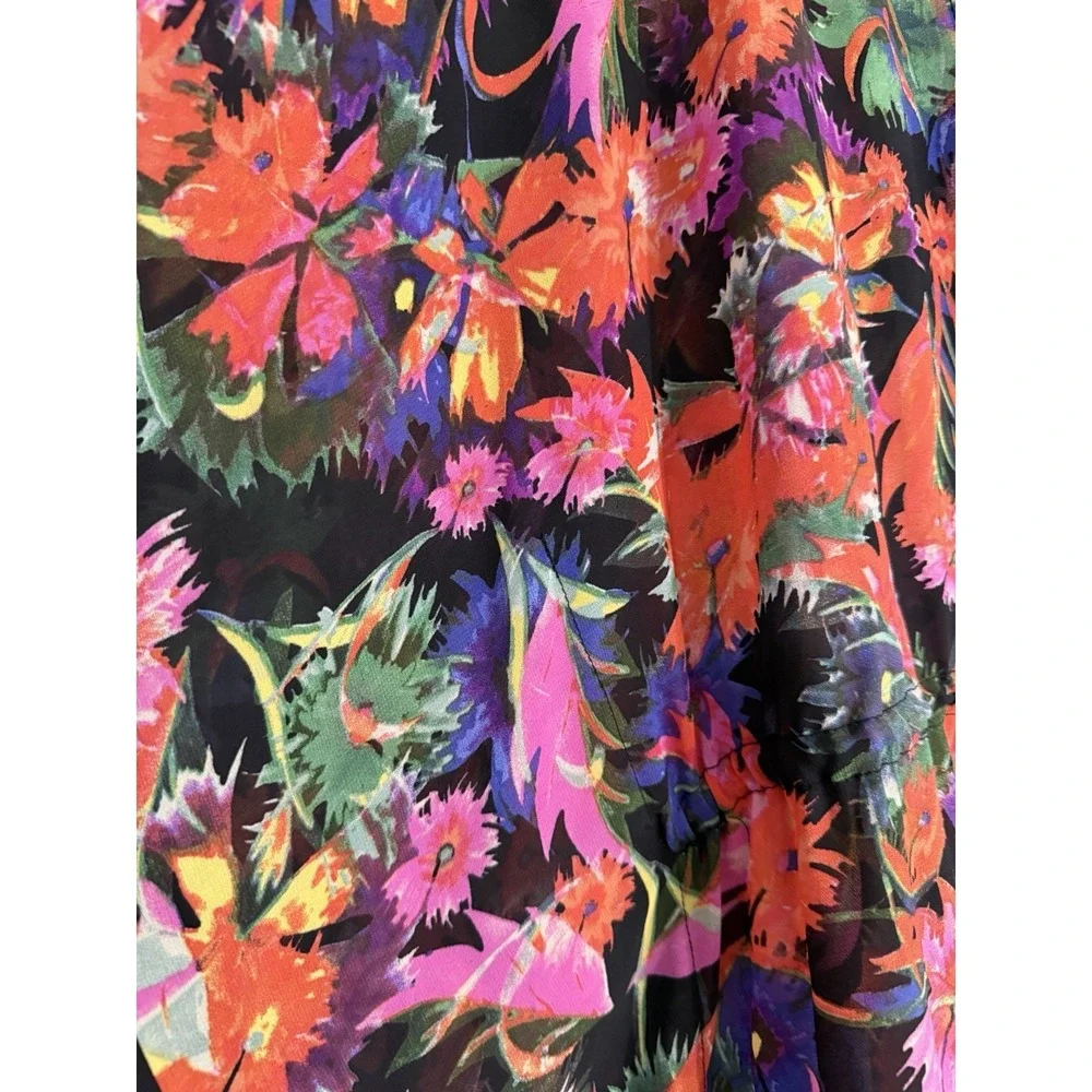 Forever 21 Floral Kimono-style Sheer Top Poncho‎ Beach Swim Cover-up - M